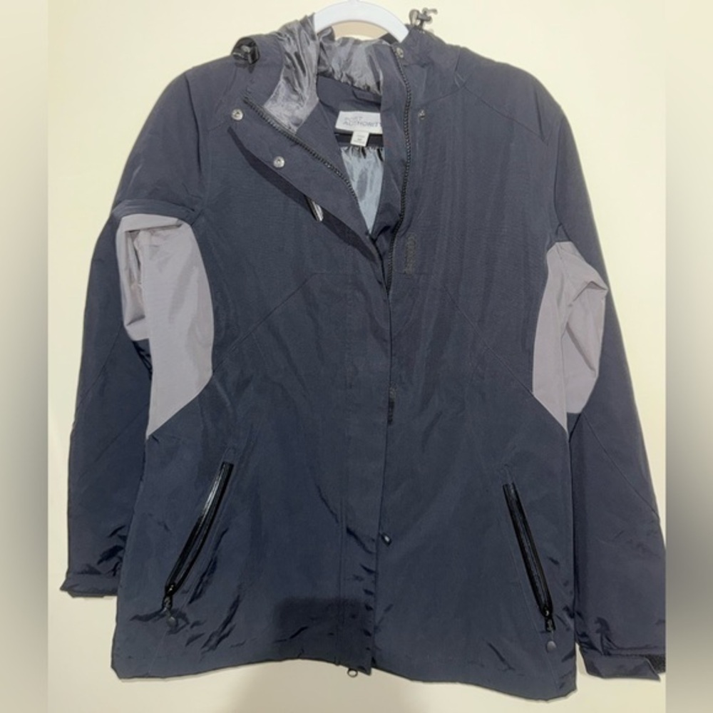 Port Authority Women's Black and Light Gray Jacket